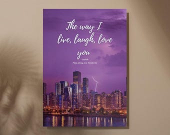 Chicago Skyline Poster: Purple Storm mit Liz Tomforde Zitat (PDF, PNG)
