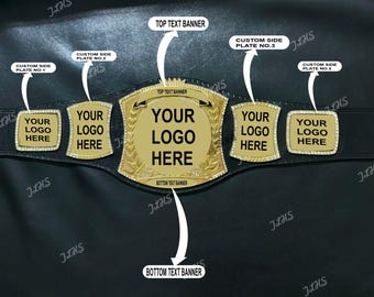 Custom Made Championship Title Belt, Create Your own logo and Custom Designed championship belt, Wrestling  Customised Title