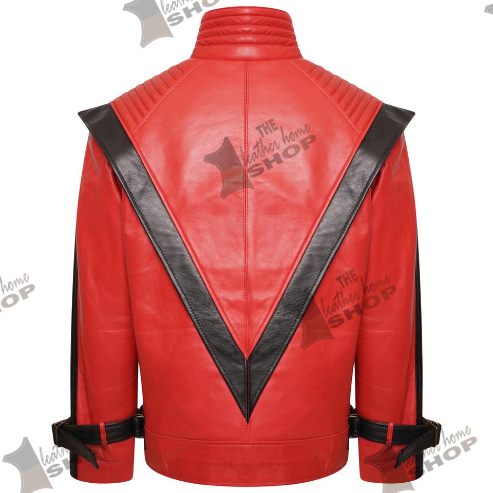 Handmade Michael Jackson Thriller Jacket – Red Leather Cosplay