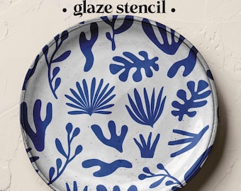 Pottery Glaze Stencil Sheet | Craft Cutter Pattern (Digital Download)