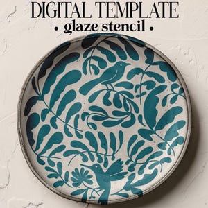 Plantilla de esmalte para cerámica / Diseños de arcilla, cortador artesanal (descarga digital)