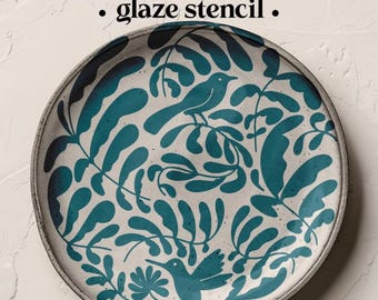 Folha de estêncil para esmalte cerâmico | Clay Designs, cortador artesanal (download digital)