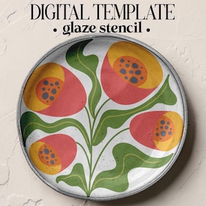 Plantillas para esmaltado de cerámica / Diseños para superficies de arcilla (Descarga digital)