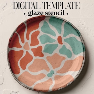 Glaze Stencil Sheet for Craft Cutter | Cut Pattern for Glaze | Glazing Stencil for Pottery | Clay Transfer Paper | Clay Surface Designs