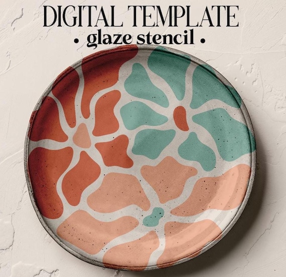 Glaze Stencil Sheet for Craft Cutter | Cut Pattern for Glaze | Glazing Stencil for Pottery | Clay Transfer Paper | Clay Surface Designs