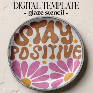 Pottery Glaze Stencil Sheet | Craft Cutter Pattern (Digital Download)