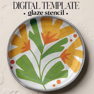 Pottery Glaze Stencil Sheet | Clay Transfer Pattern (Digital Download)