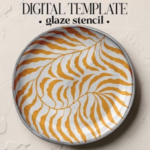 Foglio stencil per smalto per ceramica / modello di disegno in argilla (download digitale)