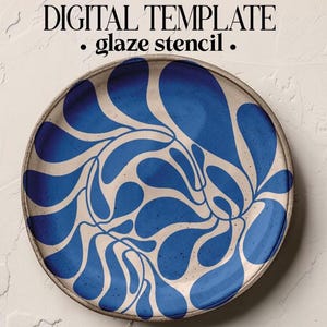 Hoja de plantilla de esmalte para cortador artesanal / Patrón de corte para esmalte / Plantilla de esmaltado para cerámica / Papel de transferencia de arcilla / Diseños de superficies de arcilla