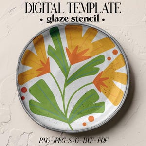 Glaze Stencil Sheet for Craft Cutter | Cut Pattern for Glaze | Glazing Stencil for Pottery | Clay Transfer Paper | Clay Surface Designs