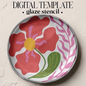 Pottery Glaze Stencil Sheet | Craft Cutter Pattern (Digital Download)