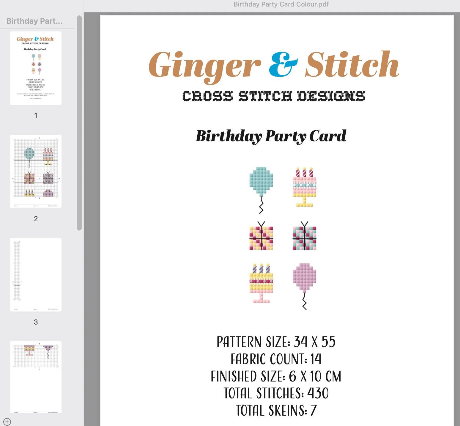 Birthday Cards Cross Stitch Pattern Bundle: Instant Download PDF Chart ...