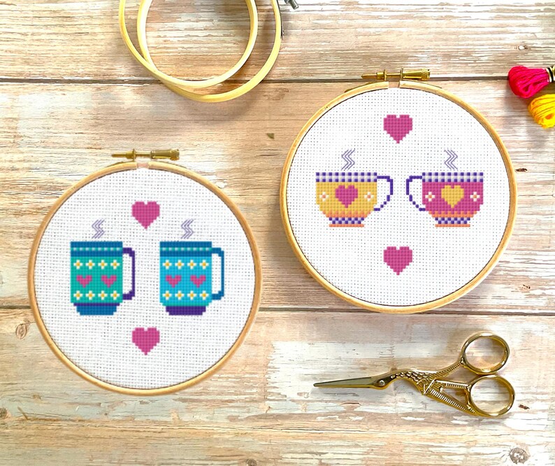 Time for Tea Cross Stitch Pattern Bundle (digital File - PDF) - Etsy