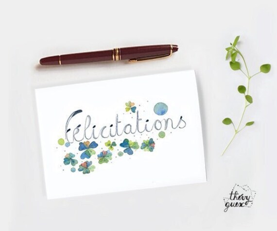 Congrats Greeting Card 'Natural Luxe' Collection Botanical  Floral Card