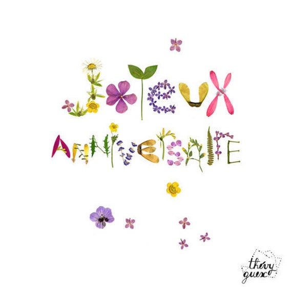Joyeux Anniversaire Fleurs Exotiques