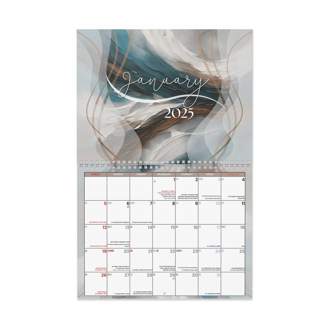 Romancatholic Wall Calendar (2025) Wall Art Etsy
