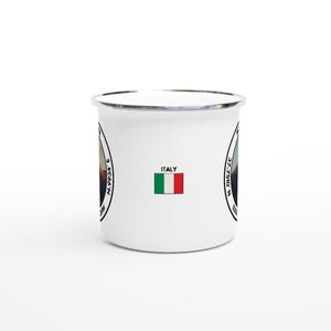 Steel Coated Mug, Mount Etna White Enamel Mug, Survival Mug, Outdoor Mug, Trekking Mug, Camping Mug, Hiking Mug, Hiker Gift, Backpacking Mug image 8
