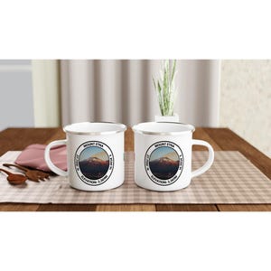 Steel Coated Mug, Mount Etna White Enamel Mug, Survival Mug, Outdoor Mug, Trekking Mug, Camping Mug, Hiking Mug, Hiker Gift, Backpacking Mug image 9