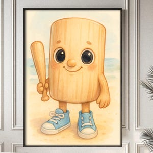 Poster per bambini di Los Tung Tung Sitos - Divertente decorazione da parete con meme di TikTok "Italian Brainrot" - Graziosa decorazione da parete con animali per la cameretta dei bambini, Tung Tung Tung Sahur
