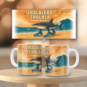 Tralalero Tralala Mug | Walking Shark Meme Cup | Italian Brainrot Trend | Funny Viral TikTok Gift | Weird Aesthetic Coffee Mug