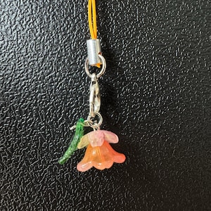 smaller beaded flower phone charms