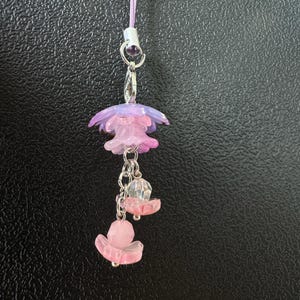 beaded flower phone charms