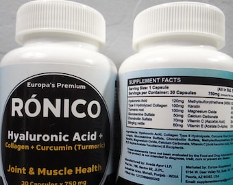 2 Pack Hyaluronic Acid Capsules 750 mg