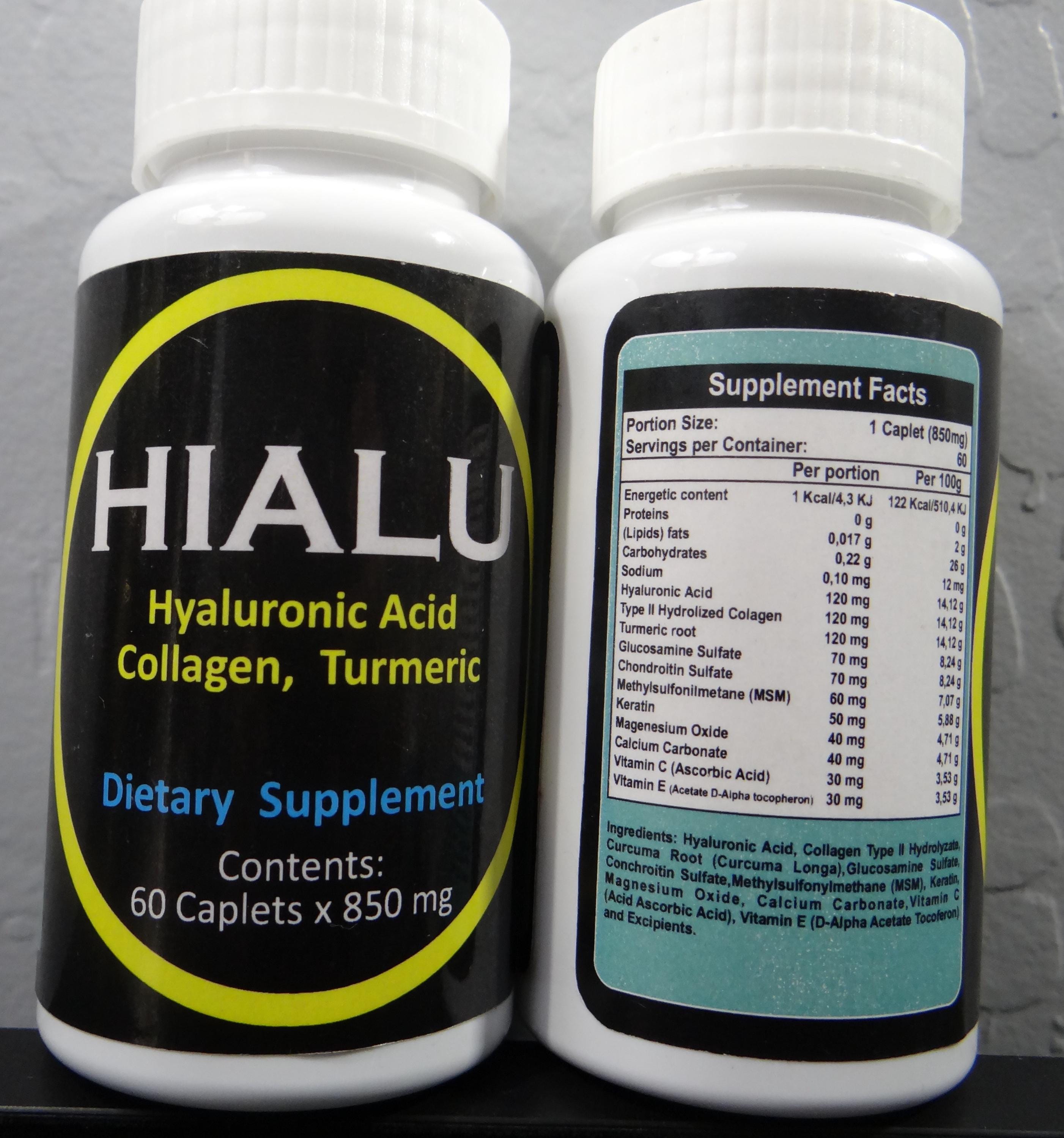 2 Pack Hyaluronic Acid 30 Caplets 850mg