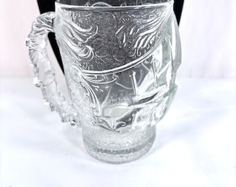 Luminarc Knight Helmet Beer Mug Clear Glass Vintage Excalibur Casino Stein