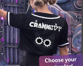 CrankCvt Cropped Jersey Crankdat Alleycvt EDM Jersey Custom Glitter Jersey for Music Festival Couples Rave Outfit Dubstep Riddim Gift Ideas