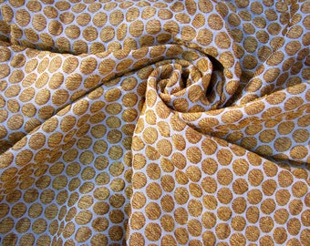 Banarasi Silk Fabric Small Gold pattern, Indian handloom silk, Fashion / brocade silk fabric, handloom, brocade gold silk, Benares silk 45"W
