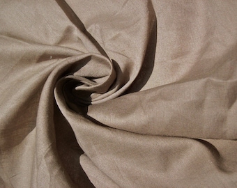10 yard cut of Organic Cotton Voile, Extra wide 107" Taupe/Brown color. Quilt backing, drapes, lining, scarves, skirts, lingerie, blouses.