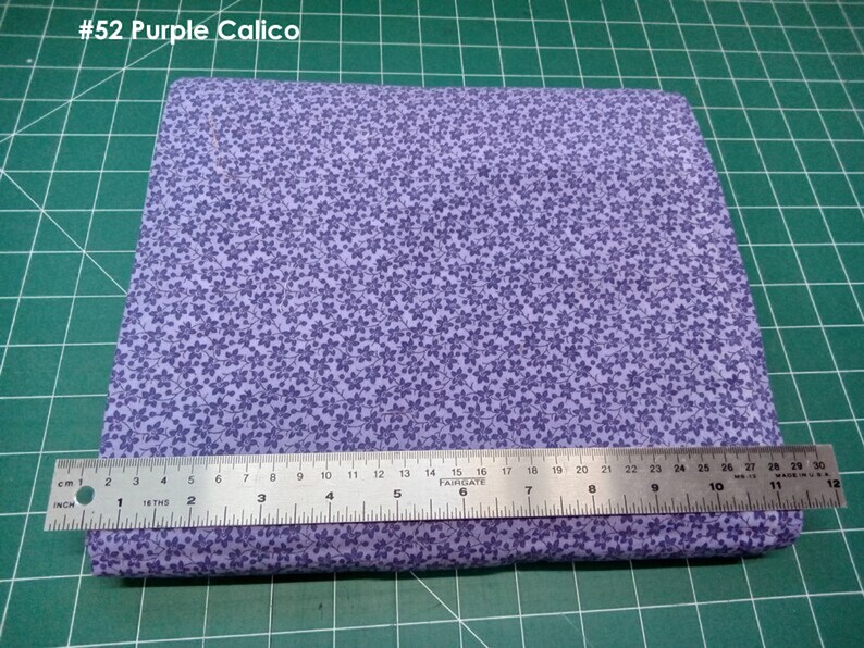 Cotton Calico by the yard and half yard #52 Purple Calico