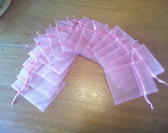 16 pink sachet bags - 3 by 4 inches