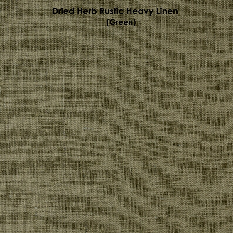 May include: A close-up of a green, textured linen fabric. The fabric has a rustic, heavy feel.