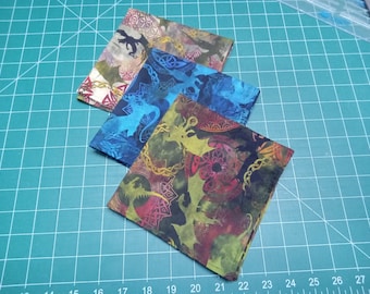 Dragon Print Handkerchief - 13 inch Fabric Hankie