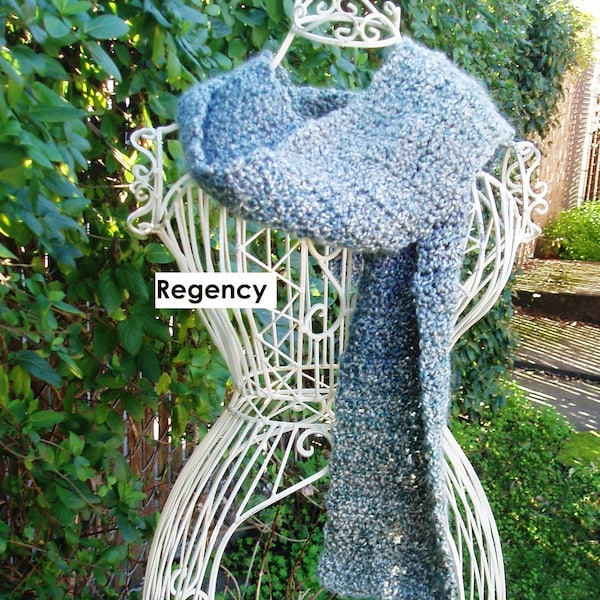 Hand Crochet Scarf - Muffler made from Homespun Yarn - Lion Brand -  READY TO SHIP