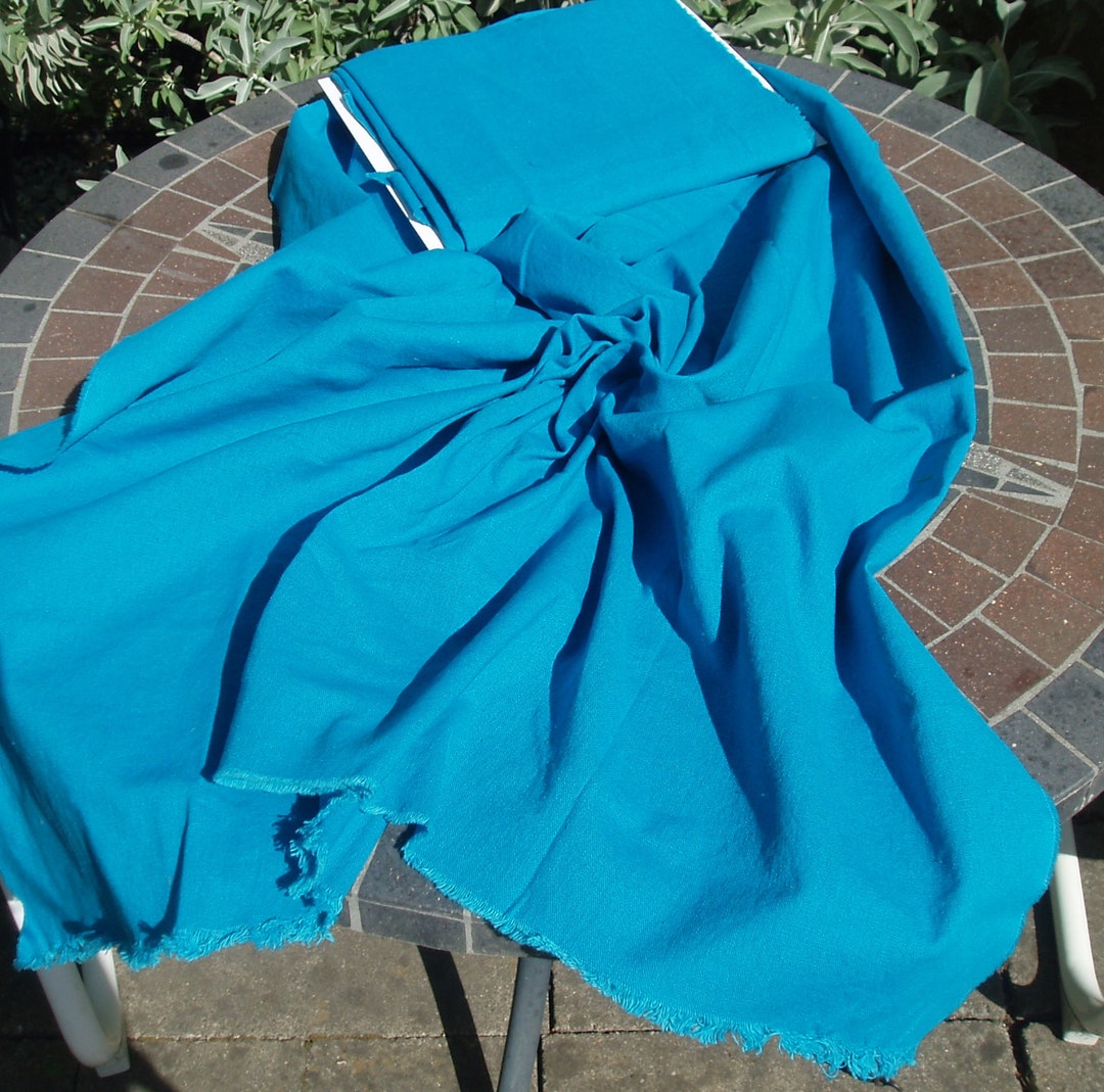 Heavy Turquoise Woven Fabric 40 Inches Wide by 1 3/4 Yards Etsy
