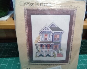 Cross stitch kit - stick victorian house