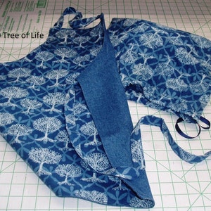 Waldorf Inspired Kindergarten Starter Set: Cotton Apron, Napkins & Bag