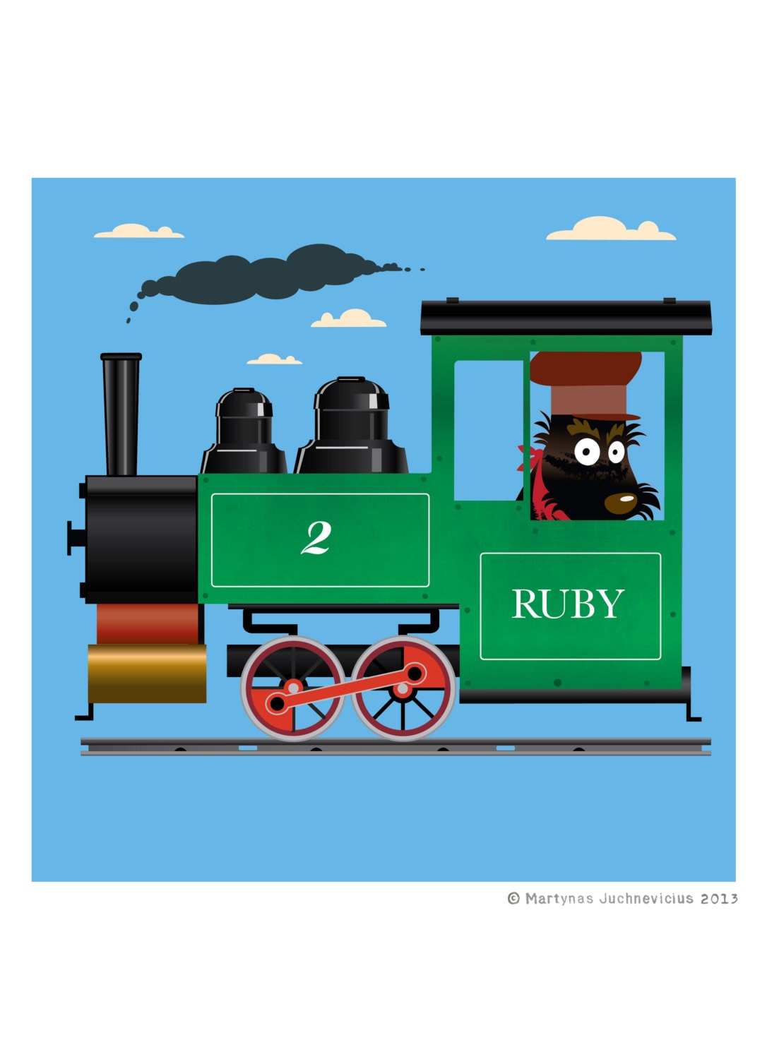 Rusty Ruby Train Ruby Train Digital PRINT - Etsy