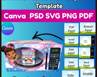 EditableMicrowave Party Favor Template , DIY Microwave Treat Box, Custom Birthday Snack Box, Canva Template, Kids Party Favors, Popcorn Box