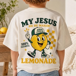 Retro Christian Mascot PNG, My Jesus Lemonade Sublimation, Funny Faith Digital Download, Youth Group Graphic Tee, Vintage Cartoon DTF