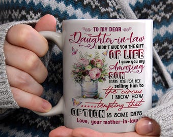 Funny Daughter In Law PNG, Mother In Law Gift Sublimation Clipart, Selling Him To The Circus Quote, Watercolor Floral Tumbler Design