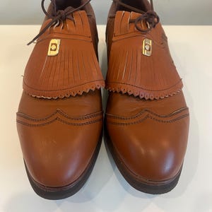 希少 ヴィンテージ フットジョイクラシック ウイングチップシューズ 茶 USA Classic Footjoy Golf Shoes - Etsy