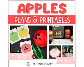 Apple Preschool Curriculum: Fall Activities & Crafts (Ages 2-5) (Printable Lesson Plans)