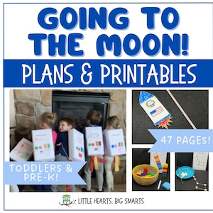 Aller sur la Lune Semaine de l'espace École à la maison Programme préscolaire Impressions galaxie extra-atmosphérique pour enfants Plans de garderie Astronautes Constellations