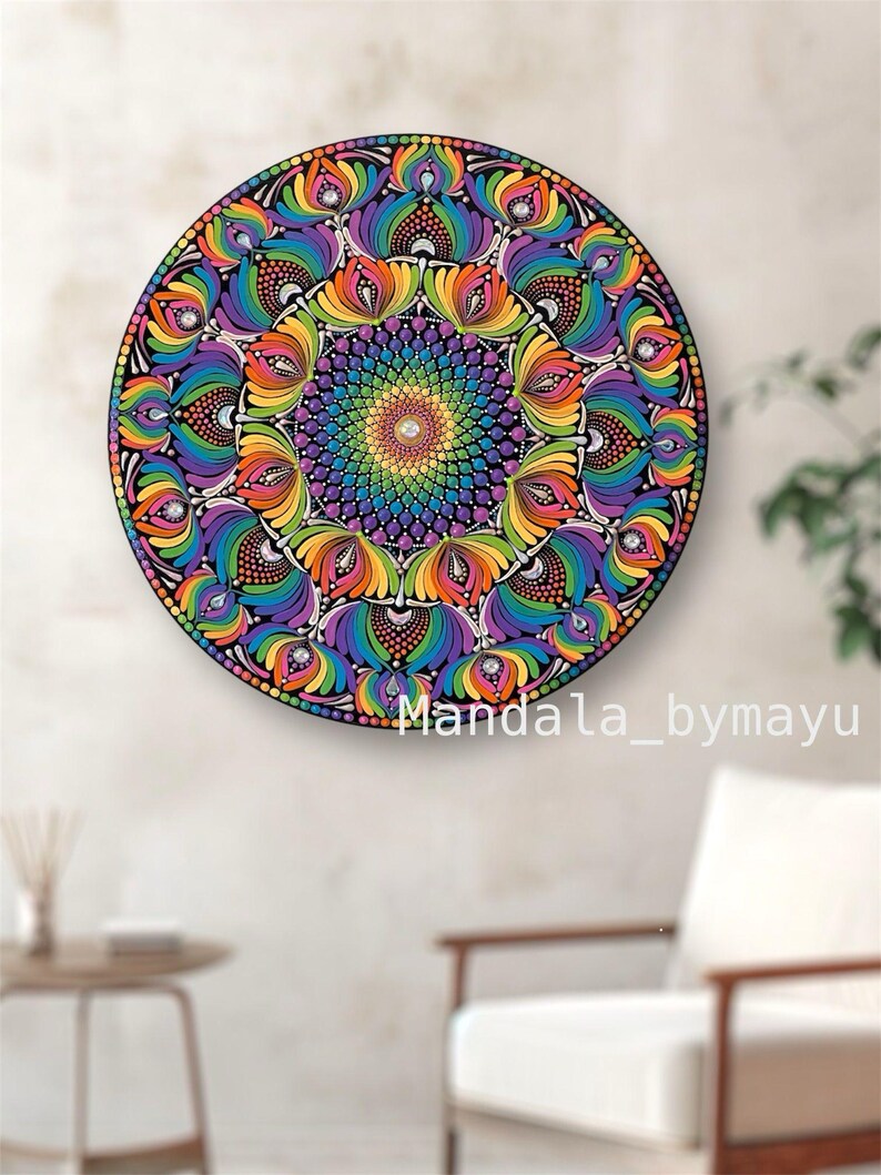 Hand-painted Mandala Art | Wall Decor | Mandala Dot Artwork I Home ...