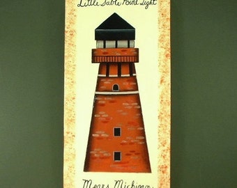 Lighthouse 630, Michigan Landmark circa 1874, Coastal Scene, Artist Quality Painting