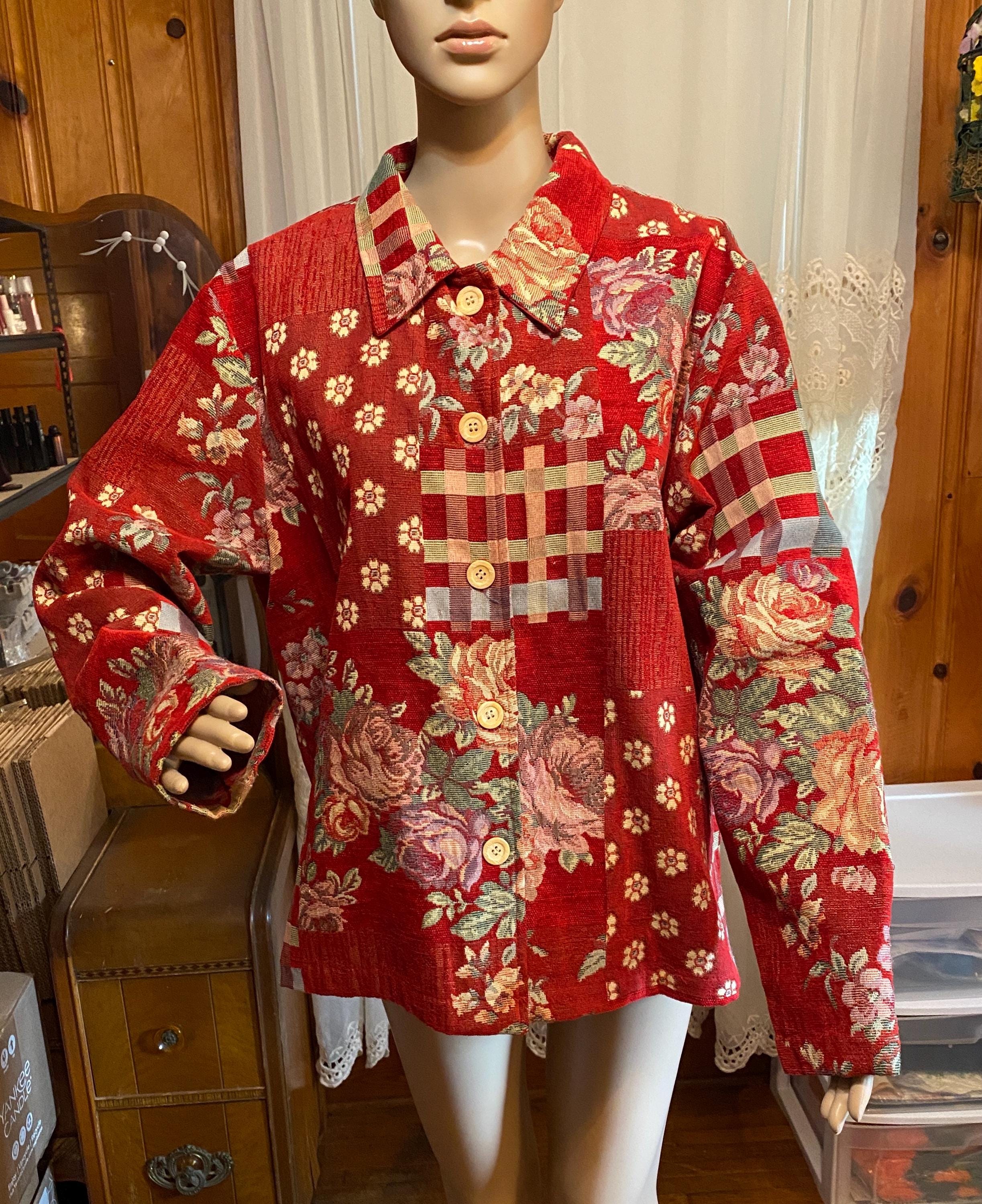 Vintage Jacquard Jacket - Etsy